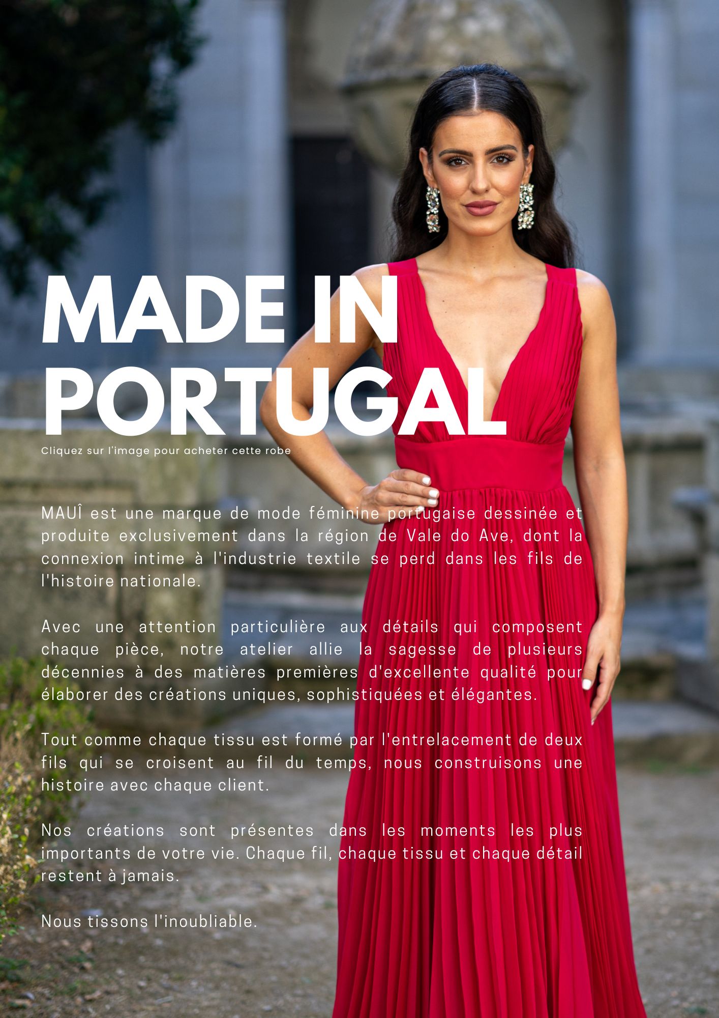 MAUI, robes de soirée, marque 100% portugaise, fait main, haute qualité, couleurs personnalisées, expédition rapide, mode féminine, durable